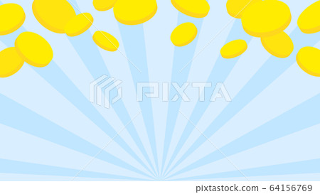 Coin top concentrated line background / blue Coin top concentrated line background / blue 64156769
