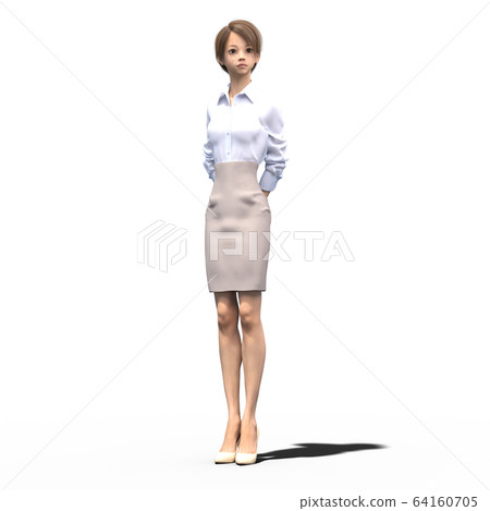 統一perming3DCG插圖素材中的女人 統一perming3DCG插圖素材中的女人 64160705
