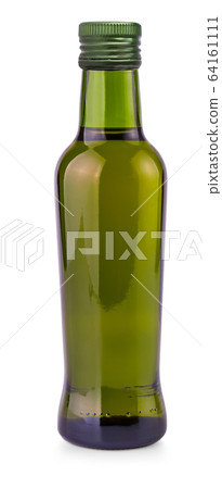 green bottle with olive oil on white background green bottle with olive oil on white background 64161111