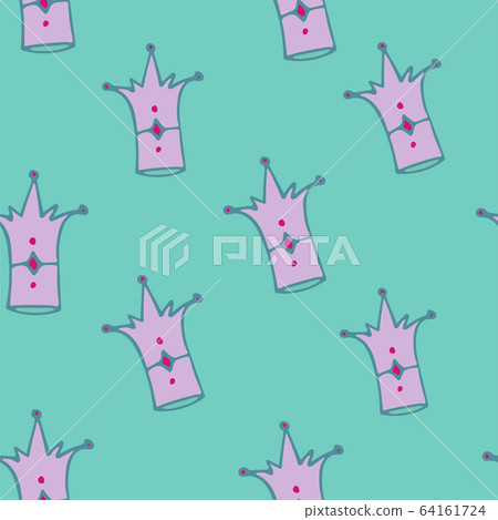 Seamless princess pattern with crowns. vector - Stock Illustration ...