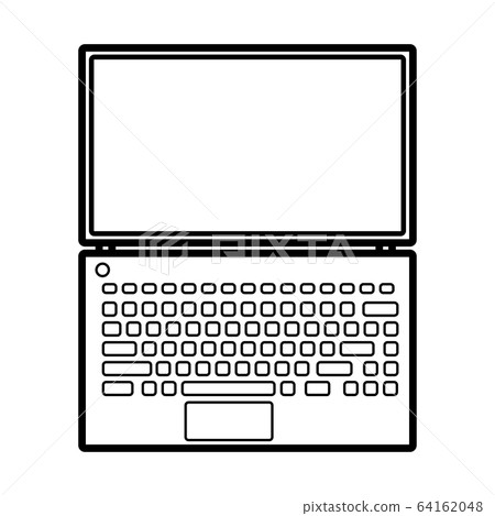 Vector illustration of a black and white flat  64162048