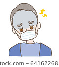 Middle-aged man with headache 64162268