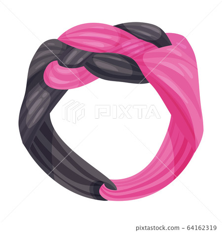Textile Headband with Rivels Isolated on White Background Vector Illustration 64162319