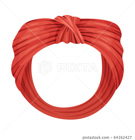 Female Headband Made of Silk Material with Knot Isolated on White Background Vector Illustration Female Headband Made of Silk Material with Knot Isolated on White Background Vector Illustration 64162427