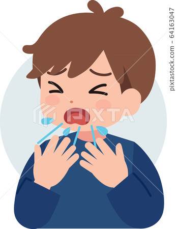 咳嗽打噴嚏男嬰 咳嗽打噴嚏男嬰 64163047