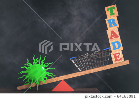 Trade and COVID-19 on seesaw 64163091