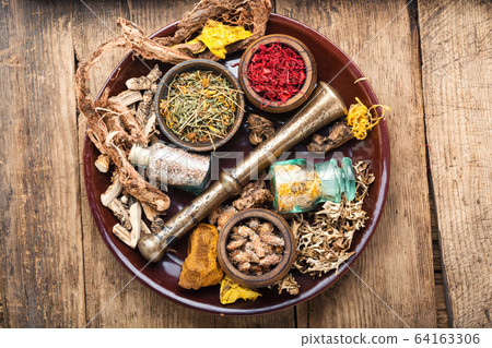 Selection healing herbs 64163306