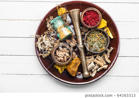 Selection healing herbs 64163313