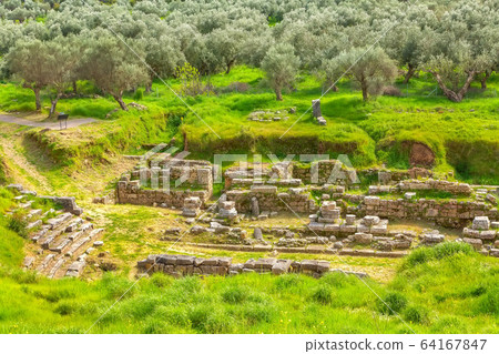 Ancient Sparta ruins, Peloponnese, Greece 64167847