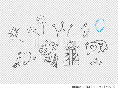 Vector hand drawn doodle style elements isolated 64170010