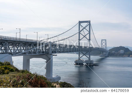 Scenery of Onaruto Bridge seen from Naruto Cape Scenery of Onaruto Bridge seen from Naruto Cape 64170059