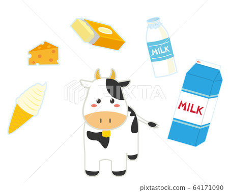 牛奶牛奶紙包牛奶包牛奶瓶乳製品 64171090