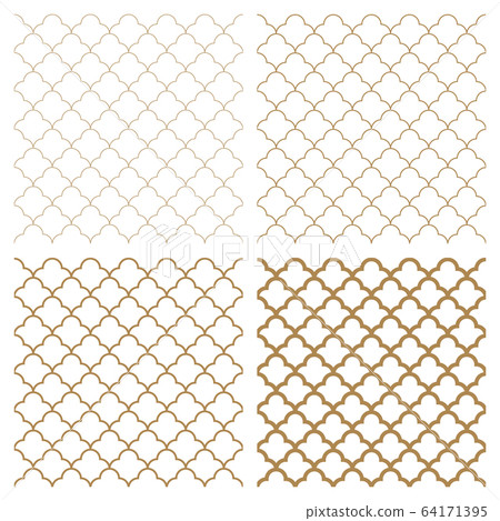 Seamless arabic geometric ornament in brown Seamless arabic geometric ornament in brown 64171395