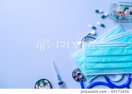 口腔檢疫預防醫學概念保護病毒保護概念面膜藥醫學 64171658