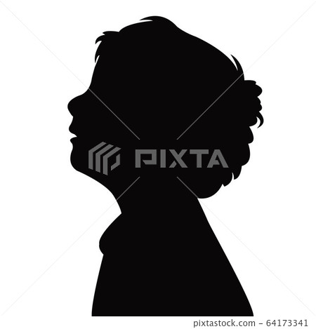 a boy head silhouette vector 64173341