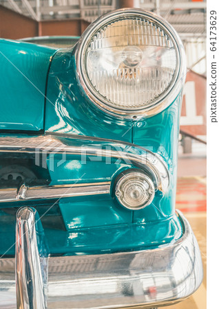 Details of retro vintage car with round headlamp Details of retro vintage car with round headlamp 64173629