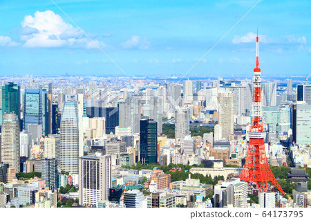 A scene around Tokyo Tower, Tokyo A scene around Tokyo Tower, Tokyo 64173795