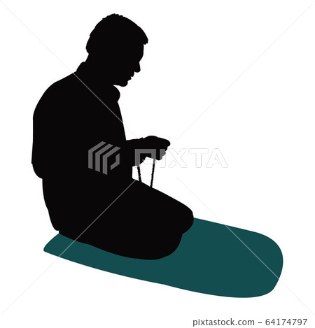a man praying body silhouette vector a man praying body silhouette vector 64174797