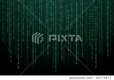Abstract Technology Background. binary data and streaming binary code background. vector illustration EPS10 64174871