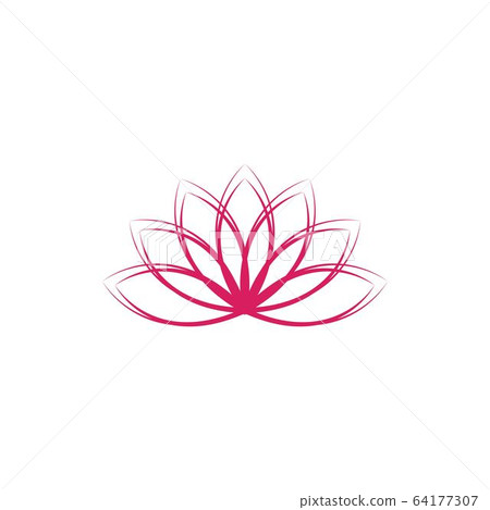 beauty lotus flower vector icon 64177307