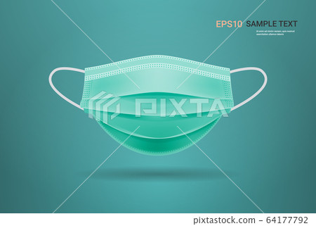 antiviral medical respiratory face mask protection against coronavirus health care surgical concept 64177792
