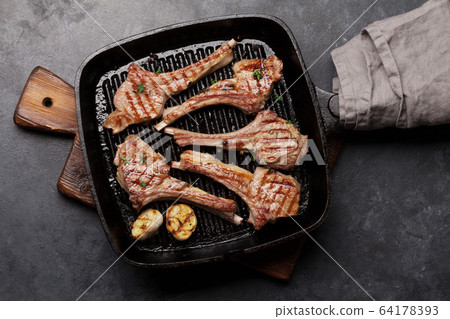 Grilled lamb ribs Grilled lamb ribs 64178393