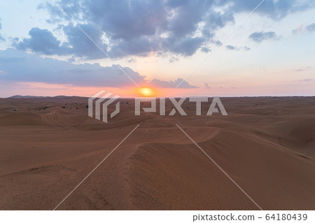 Red Desert Safari with sand dune in Dubai City, Red Desert Safari with sand dune in Dubai City, 64180439