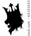 lion, king with crown vector illustration silhouette 64181620