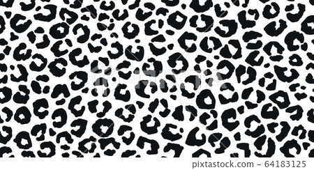 Seamless leopard fur pattern. Fashionable wild 64183125