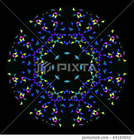 Abstract Geometric Bright Kaleidoscope Pattern. - Stock Illustration ...