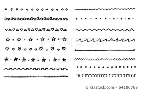  Handwriting line set 64186769