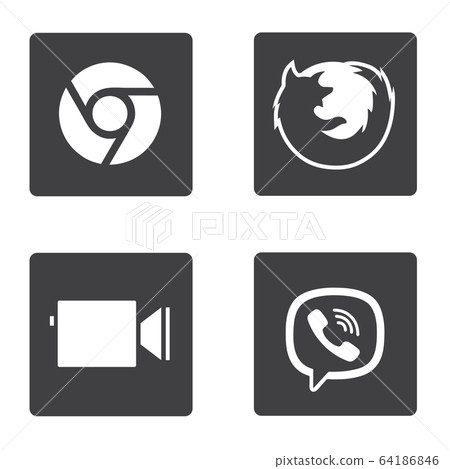 Set of popular social media logos 64186846