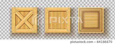 Storage wood realistic open boxes for supplies transportation Storage wood realistic open boxes for supplies transportation 64186870