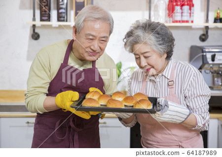Happy senior life concept. Healthy activities in daily life of senior couple 275 Happy senior life concept. Healthy activities in daily life of senior couple 275 64187989