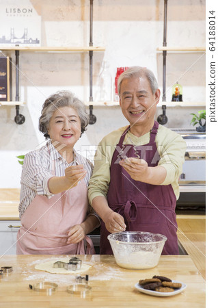 Happy senior life concept. Healthy activities in daily life of senior couple 268 Happy senior life concept. Healthy activities in daily life of senior couple 268 64188014