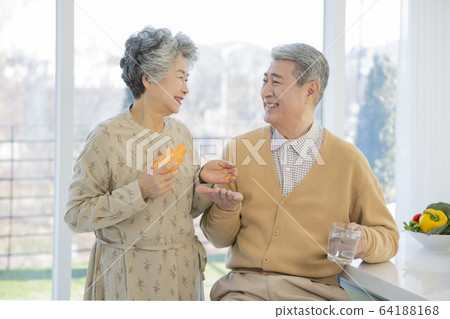 Happy senior life concept. Healthy activities in daily life of senior couple 210 Happy senior life concept. Healthy activities in daily life of senior couple 210 64188168