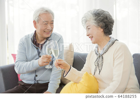 Happy senior life concept. Healthy activities in daily life of senior couple 037 Happy senior life concept. Healthy activities in daily life of senior couple 037 64188255