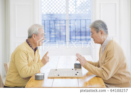 Happy senior life concept. Healthy activities in daily life of senior couple 112 64188257