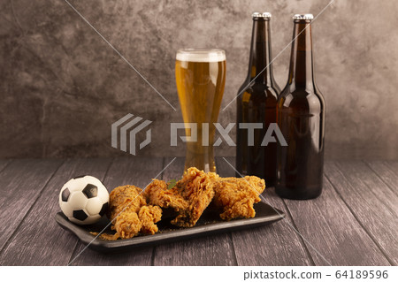 Close up of different glasses and bottles. drinking culture concept photo 040 64189596