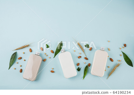 Delicious and healthy breakfast concept - cereal, Porridge and Energy bar 116 64190234