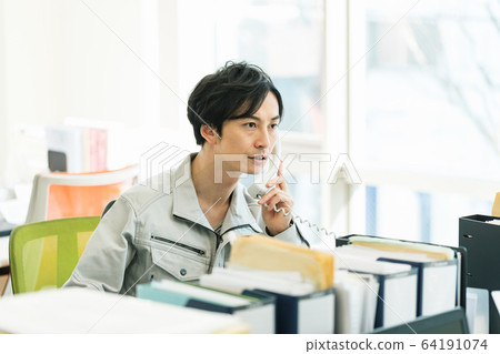 Work clothes office men phone Work clothes office men phone 64191074