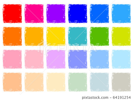 Square texture background material set drawn with crayons 64191254