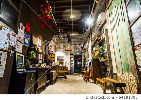 Blue house building in Wan Chai, Hong Kong. Hong Kong house of storie 64191305