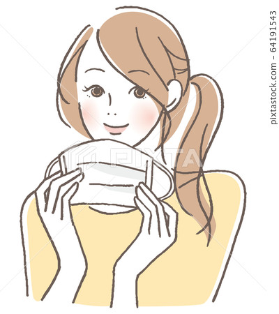 面具婦女 64191543