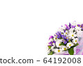 Bouquet of flowers from chamomiles and irises on a 64192008