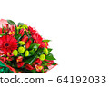 Bouquet of gerberas on a white background 64192033