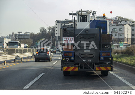 Special car driving on the road Special car driving on the road 64192278