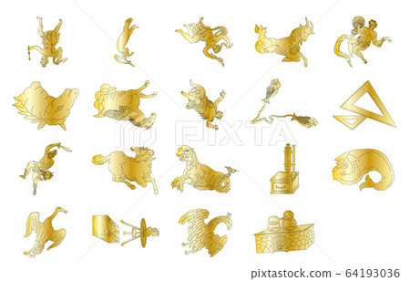 秋季無星座線的黃金 64193036