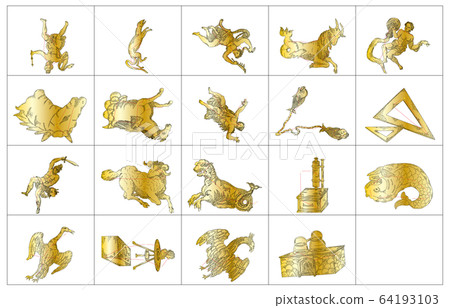 Autumn constellation shadow frame 64193103