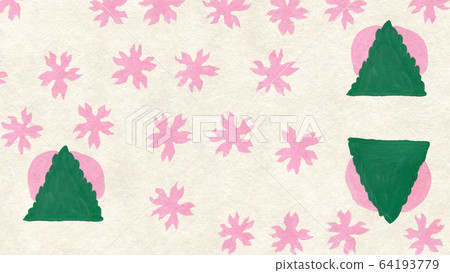 Virtual background image material-Sakura mochi pattern Virtual background image material-Sakura mochi pattern 64193779